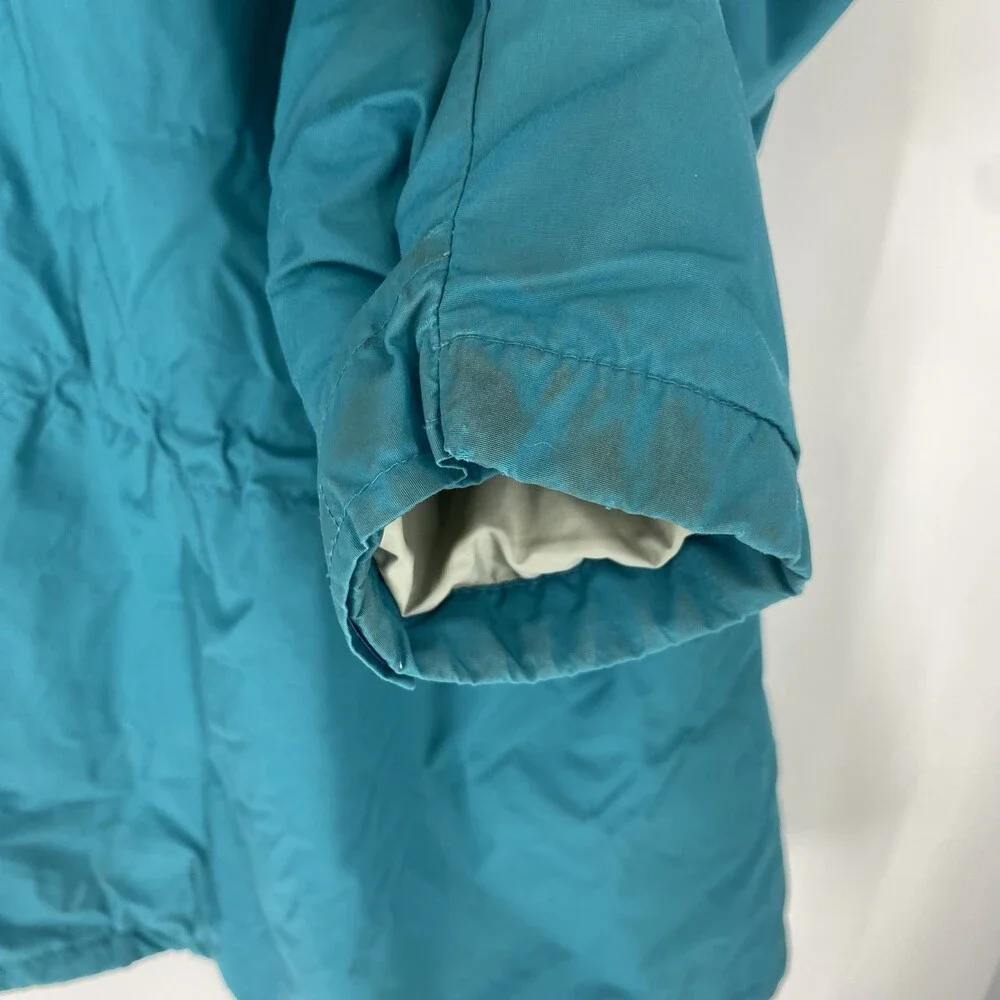 Vintage 80s L.L. Bean Penobscot Parka Teal Hooded Jacket No Size USA Made